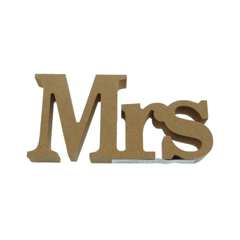 MDF 3D Text Mrs